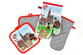 Set Gant de four 18 x 27 cm + Manique 20 x 20 cm « Alsace »