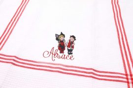 Torchon à vaisselle structure gaufrée « Alsace » – 50 x 70 cm