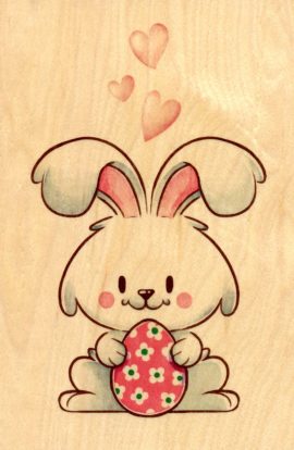 CARTES POSTALES PÂQUES EN BOIS 10×15 cm en assortiment de 6×2