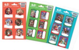 ETIQUETTES CADEAUX AUTOCOLLANTES x 12 assortis