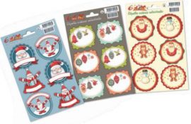 ETIQUETTES CADEAUX AUTOCOLLANTES x 12 assortis
