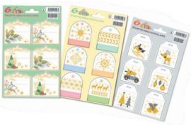 ETIQUETTES CADEAUX AUTOCOLLANTES x 12 assortis