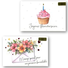 CARNET ANNIVERSAIRE FEMME PORTE-BILLET