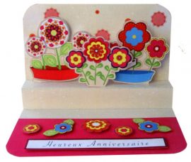 CARNET ANNIVERSAIRE FEMME POP UP 3D