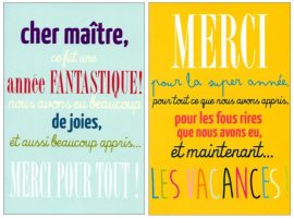 CARNET MERCI MAITRE / MAITRESSE