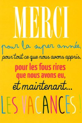 CARNET MERCI MAITRE / MAITRESSE