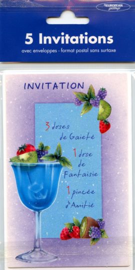 POCHETTE INVITATION x 5