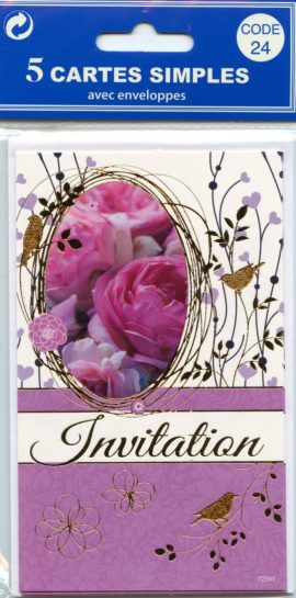 POCHETTE INVITATION x 5