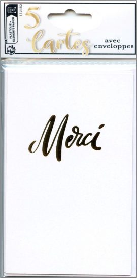 POCHETTE MERCI x 5 + Enveloppes