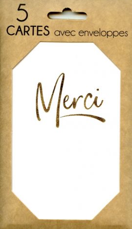 POCHETTE MERCI x 5 + Enveloppes