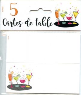 POCHETTE CARTES DE TABLE  x 5