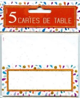 POCHETTE x 5 CARTES DE TABLE