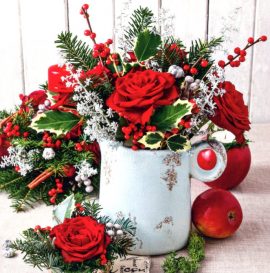 CARNET DOUBLE QM SANS TEXTE 12 x 12 cm – FIN D’ANNEE + Enveloppe