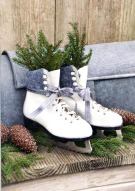 CARNET DOUBLE SANS TEXTE 12x17cm – HIVER + Enveloppe