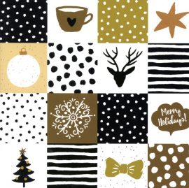 CARNET DOUBLE Q SANS TEXTE 15 x 15 cm – FIN D’ANNEE + Enveloppe