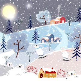 CARNET DOUBLE QM SANS TEXTE 12 x 12 cm – FIN D’ANNEE + Enveloppe