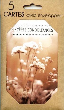 POCHETTE CONDOLEANCES x 5