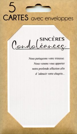 POCHETTE CONDOLEANCES x 5
