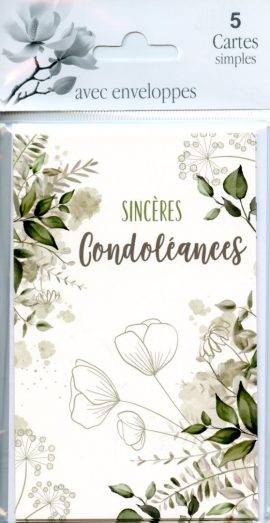 POCHETTE CONDOLEANCES x 5