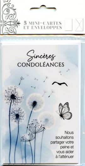 POCHETTE CONDOLÉANCES x 5