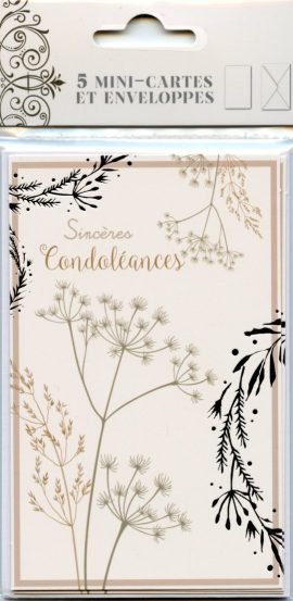 POCHETTE CONDOLÉANCES x 5