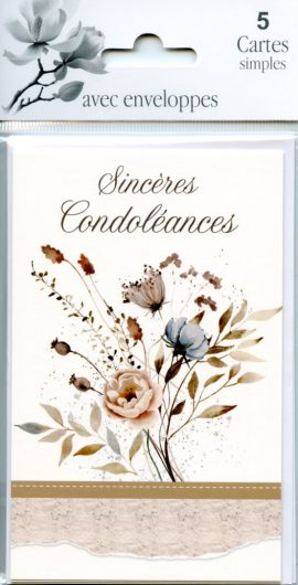 POCHETTE CONDOLEANCES x 5