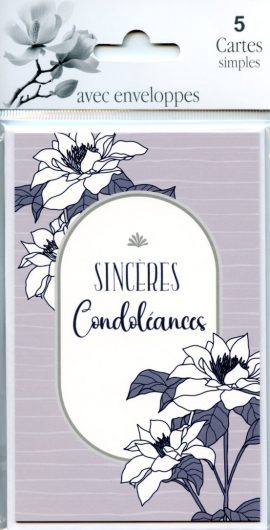 POCHETTE CONDOLEANCES x 5