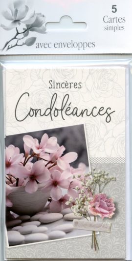 POCHETTE CONDOLEANCES x 5