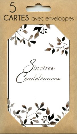 POCHETTE CONDOLEANCES x 5