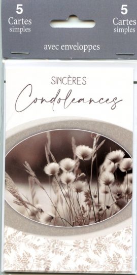 POCHETTE CONDOLEANCES x 5