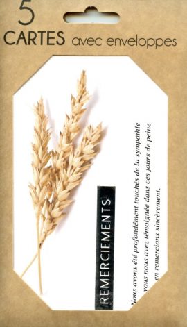 POCHETTE REMERCIEMENTS DEUIL x 5
