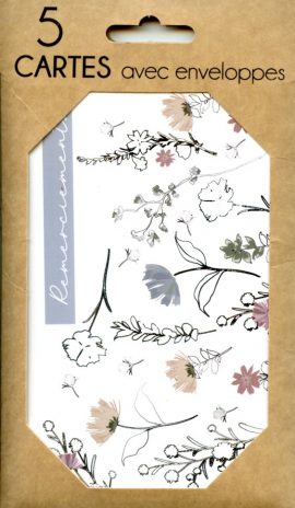 POCHETTE REMERCIEMENTS DEUIL x 5