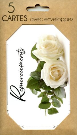 POCHETTE REMERCIEMENTS DEUIL x 5