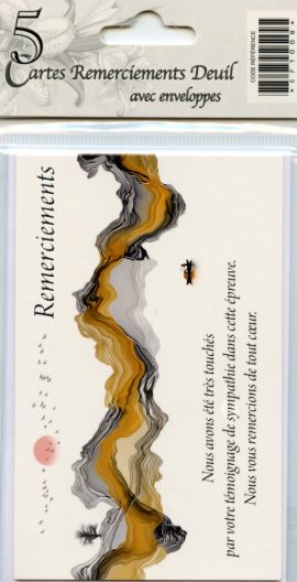 POCHETTE REMERCIEMENTS DEUIL x 5