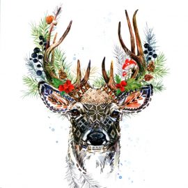 CARNET DOUBLE Q SANS TEXTE 15 x 15 cm – FIN D’ANNEE + Enveloppe