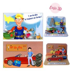 CARNET ANNIVERSAIRE HOMME POP UP 3D