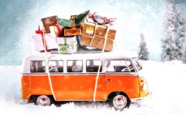 CARNET DOUBLE MD SANS TEXTE 13,5 x 8,5 cm – FIN D’ANNEE + Enveloppe