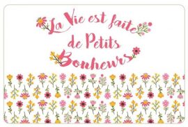 SET DE TABLE « PETITS BONHEURS » – H.29 x 42 x P 0,6 cm