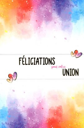 CARNET  FELICITATIONS FIANCAILLES – UNION – PACS
