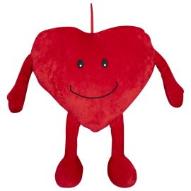 Peluche cœur rouge – 45 x 55 x 10 cm