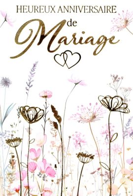 CARNET ANNIVERSAIRE DE MARIAGE
