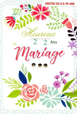 CARNET ANNIVERSAIRE DE MARIAGE TIRETTE