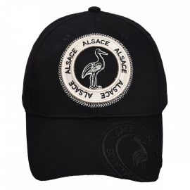 CASQUETTE LOGO ROND ALSACE CIGOGNE BLACK