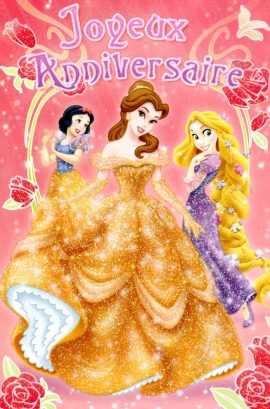CARNET ANNIVERSAIRE ENFANTS PRINCESSES DISNEY