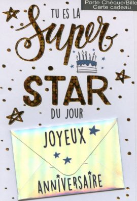 CARNET ANNIVERSAIRE ADOS porte billet