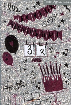 CARNET ANNIVERSAIRE ADOS tirette