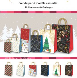 SAC KDO FINITION DORURE & GAUFRAGE 11,4 x 14,5 cm – 6 modèles assortis
