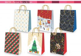 SAC KDO FINITION DORURE & GAUFRAGE 26,4 x 32,7 cm – 6 modèles assortis