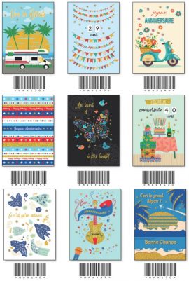 CONCEPT 18 références x 6  –  CARNETS MAXI CARTE CHICMAX A4 + PRESENTOIR + FRONTON