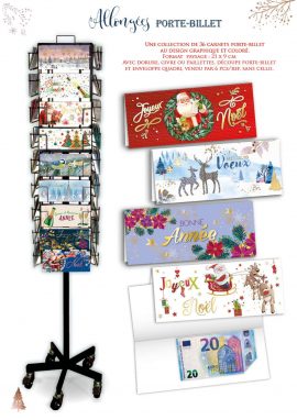 CONCEPT Allongées porte-billet 216 CARNETS DONT 40 OFFERTS + PRESENTOIR